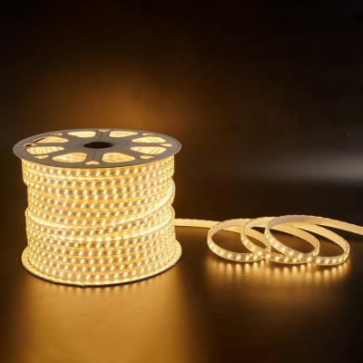 China Residential Wholesale Decoration Flexible Waterproof IP65 Aluminum Profiles SMD 2835 220V Led Strip Light for sale