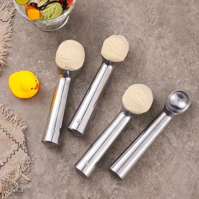 China Stocked Scoop Stainless Steel Cookie Dipper for Fruit, Cookie Dough and Watermelon Scoop Rustproof Aluminum Ice Cream Scoop for sale