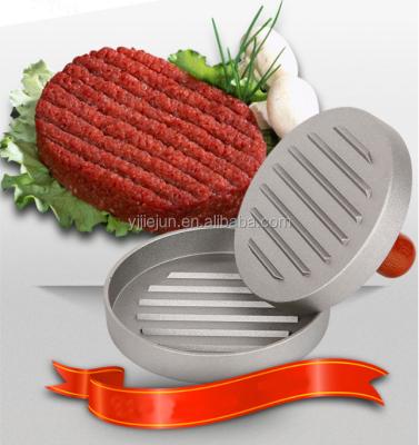 China Metal Mold Hamburger Maker Hamburger Partsties Press Hamburger Non-stick Coating Aluminum Handmade Double Press for sale