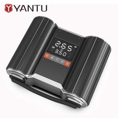 China Car Tyre Air Pump YANTU E2 12V DC Portable Digital Tire Inflator with 30 Cylinder Black for sale