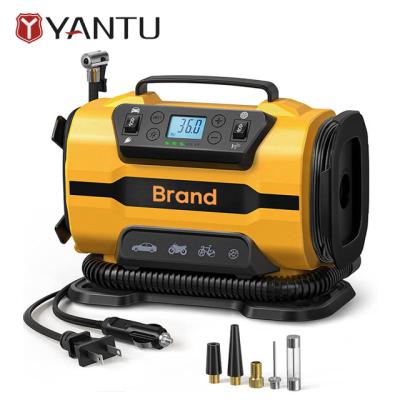 China Digital 12V Car Tire Inflator Air Compressor with Deflation and Inflation Modes YANTU AM41 for sale