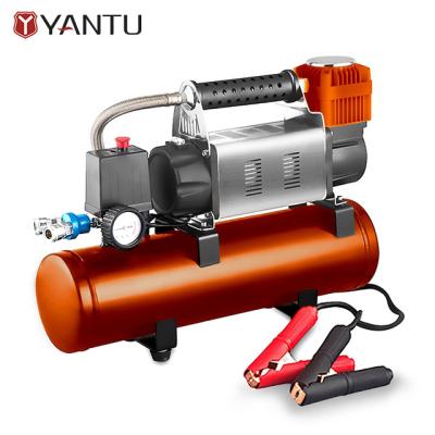 China YANTU AM48 DC12V/24V 60MM Compresor de aire en cilindro para neumáticos de automóviles Máximo 160L/min Tanque de 8L en venta