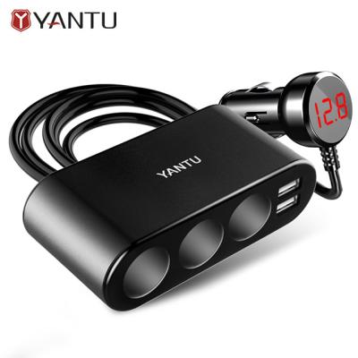 China USB Connection YANTU B08 Car Charger Adapter with On Off Switch Socket Metal Material for sale