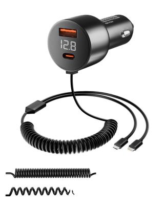 Cina YANTU B33 78W PD Car Charger Dual USB Tipo-C e QC3.0 per la ricarica rapida 12-24v Voltaggio in vendita