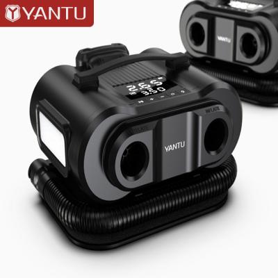 China Compressor de ar de cilindro duplo portátil 12V DC AC bomba elétrica para SUV Camas SUP YANTU A10 à venda