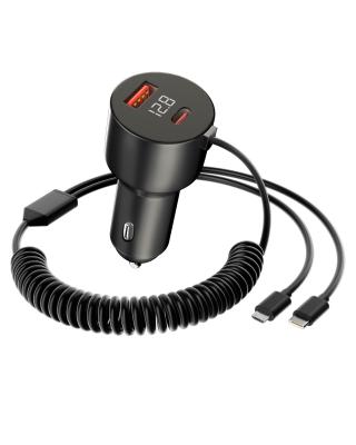 China Carregador de carro duplo USB-C de alta potência 12V 24V PD QC 3.0 para laptop e telefone celular à venda