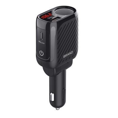 Cina YANTU L03 120W PD QC3.0 Car Charger con 3 porte USB e Mini Phone di monitoraggio della tensione in vendita