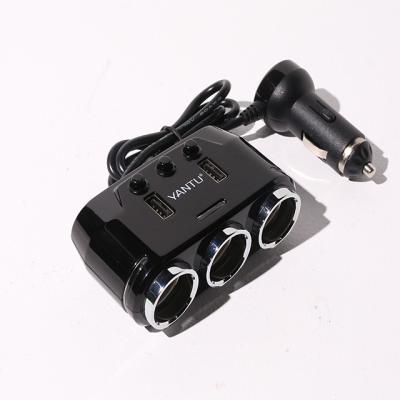 China YANTU B39 Accesorios para automóviles 3 tomas Triple Splitter Adaptador de cargador USB para teléfono móvil en venta