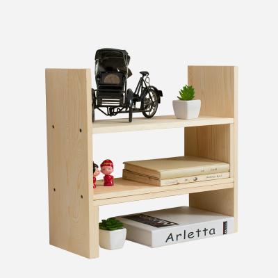 China Simple Modern Minimalist Extendable Storage Rack Home Office Book Shelves Bookshelf Bookshelf Students Wooden Bookshelves for sale