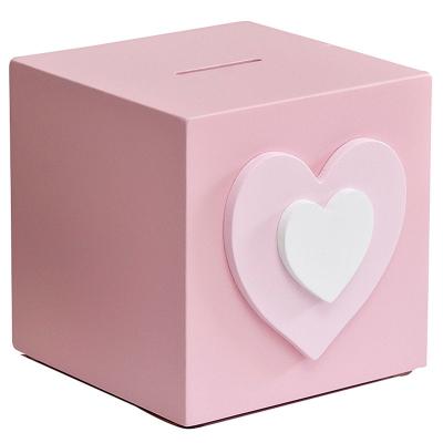 China Savings coin piggy bank piggy bank storage box wooden piggy bank shape cube decoration home wooden wholesale coin money bank for sale