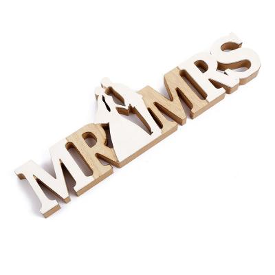 China D.I.Y Free Standing Letters Reserved Sign Customized Design White Wooden Sign Centerpieces To Wedding Table for sale