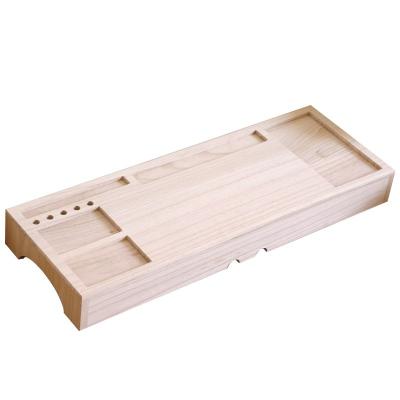 China Chinese Custom Design Wooden Notebook Stand Desktop Home Office Computer Monitor Holder Storage Rack Laptop Desk Table for sale