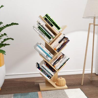 China Modern Creative Home Furniture Design Convertible Wood Asymmetrical Diagonal Diagonal Shaped Shelf Bookcase for sale