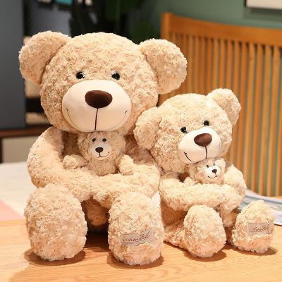 China Gift Kids Toys Simulation Teddy Bear Doll Toy Gift Mom and Baby Bear Plush Stuffed Toy for sale