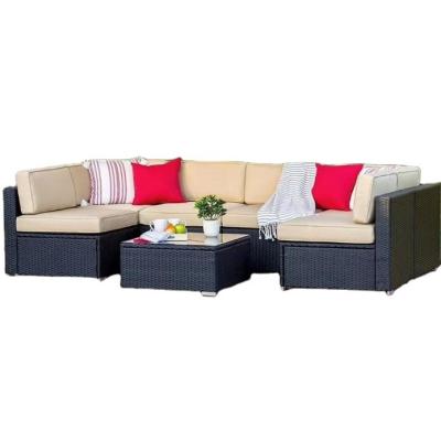 China 2020 traditional hot sale cheap ratten furniture simple design outdoor rattan sofa set for sale