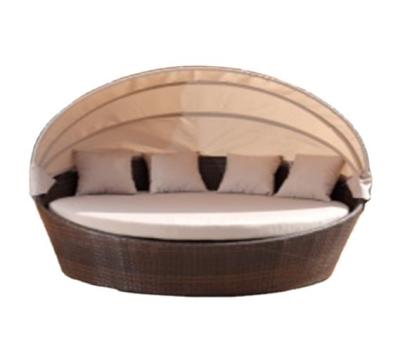 China Waterproof Outdoor Furniture Luxury Rattan Round Bed for sale