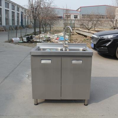 China Wholesale Custom Modern Kitchen Island Outdoor Stainless BBQ Kitchen Garden Barbecue Cabinets With Sink for sale