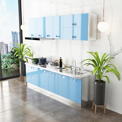 China Modern Blue Color 304 Stainless Steel Outdoor Sideboard for sale