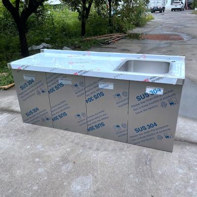 China Modern Restaurant Stainless Steel Cabinet Commercial Used Stainless Steel Sideboard for sale