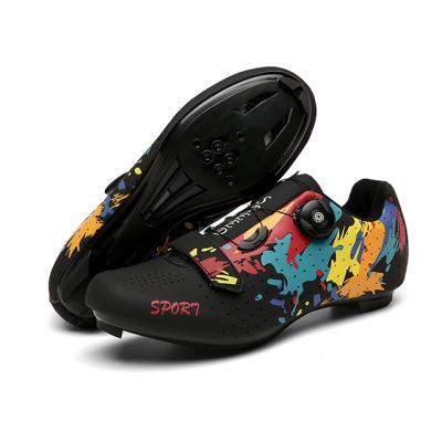 China Breathable/waist increasing/waterproof recycling/graffiti massage shoes self-locking road breathable cycling shoes non-slip bicycle sports cycling shoes for sale