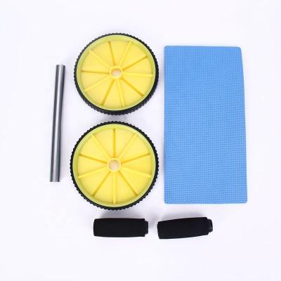 China Durable ab wheel with free gym equipment exercise muscle bodybuilding mat cheap knee rollers for sale