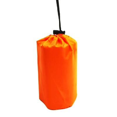 China Reusable PE Emergency Sleeping Bag Waterproof PE Sleeping Bag With Portable Nylon Pouch for sale