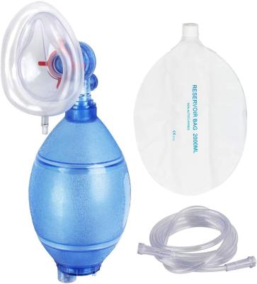 China Disposable Medical Care PVC CPR Silicone Manual Resuscitation For First Aid Ambu Bag Kit Oxygen Tube Infants Adults Children for sale