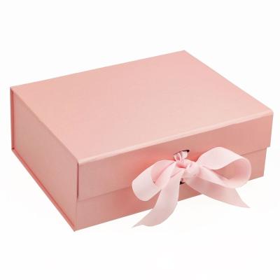 China Logo Pink Personalized Ecommerce Custom Recyclable Make Up Cardboard Moon Cake Paper Magnetic Wedding Gift Box Packaging With Ribbon for sale