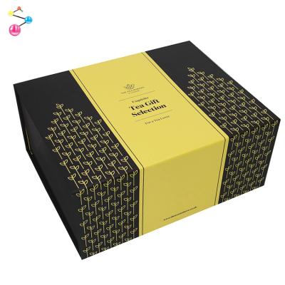 China Printed Biodegradable Carton Custom Luxury Magnetic Rigid Flat Fold Coffee Tea Cardboard Shipping Gift Paper Box Packaging Manufacturer for sale