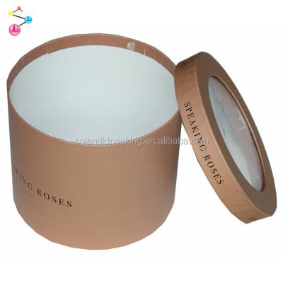 China Logo Round Paper Packaging Cardboard Customized Recyclable Boxes For Flowers for sale