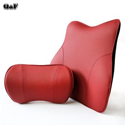 China Waterproof PU Leather HOT SALE Car Seat Headrest Pillow Head Neck Rest Support Cushion for sale