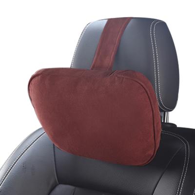 China Business/Comfortable Soft Headrest Pillows New Car Styling Neck Rest Pillow Luxury Breathable Auto Adjustable Velvet for sale