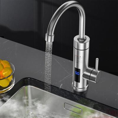 China Electric Faucets 220v 110v Stainless Steel Instant Electric Water Heater Faucet Hot Water 360 Degree Led Faucet Tap for sale