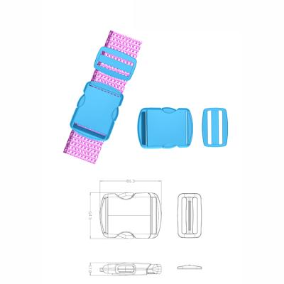 China Eco-friendly Wholesale Adjustable Luggage Plastic Buckle Suitcase Ties Buckle For Belt Lock for sale