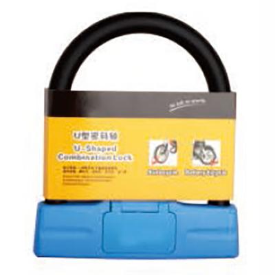 China Wholesale Eco-friendly Bike Lock Wholesale High Security Heavy Duty Steel 4 Digit Combination Key U-Lock for sale