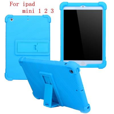 China Kids Silicone Case For 2 3 mini1 mini2 mini3 Shell Bracket Shockproof Soft Cover Apple Silicone Case Mini 1 Anti-Fal Stand Holder For iPad Kids Children for sale