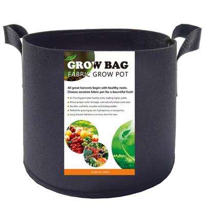 China Plant Growth Cheap Customized Extra Large 5 7 10 20 25 30 50 100 200 300 Gallon Vegetables Felt Fabric Plant Grow Bag for sale