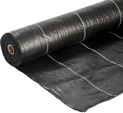 China Black green or customized Fabric Weed Mat Roll Agricultural Ground Cover Plant nursery Weed Control Membrane Black PP Woven Weed Mat for sale