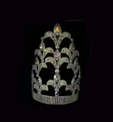 China Fashionable Elegant 10 Full Stone Miss World Tiara AB Pageant Crown Queen Tiara for sale