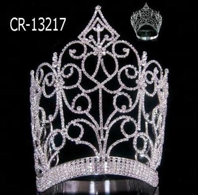 China Fashionable Elegant Beauty Queen Tiara Rhinestone Crystal Pageant Crown for sale