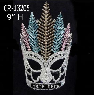 China Fashionable Elegant Mask Dance Party Queen Beauty Pageant Crown for sale