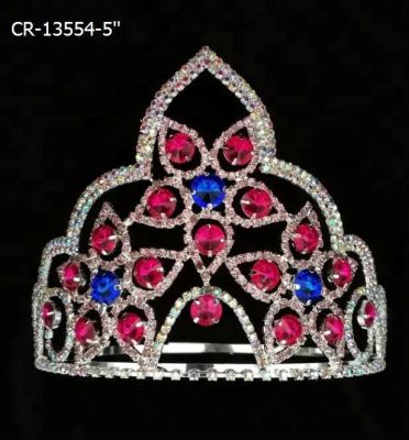 China Flower Fashionable Elegant Queen's Small Pageant Crown Tiara for sale