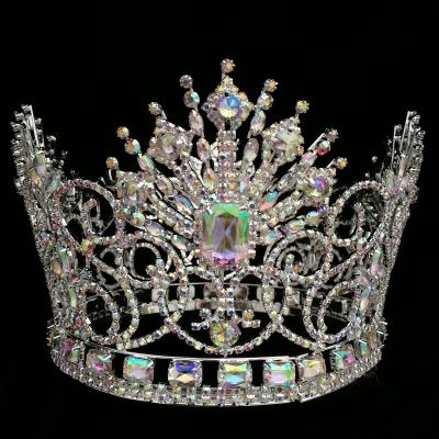 China Fashionable Elegant Queen Beauty Round Crown AB Stone for sale