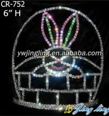 China Rabbit Animals Easter House Pageant Crown Fashionable Elegant Tiara for sale