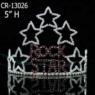 China Fashionable Elegant Star Words Custom King Pageant Crown for sale