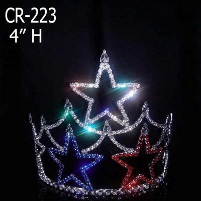 China Fashionable Elegant Rhinestone Star Pageant Patriotic Wreath for sale