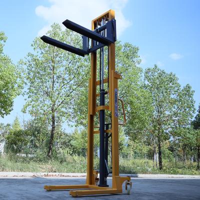 China Factory HaizhiLi Material Handling Equipment 1000kg Hydraulic Manual Hand Forklift Pallet Stacker for sale