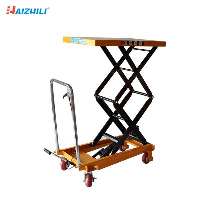 China Small Lifter 1000KG 1700MM Mini Hydraulic Scissor Lift Hotel Trolley Table for sale