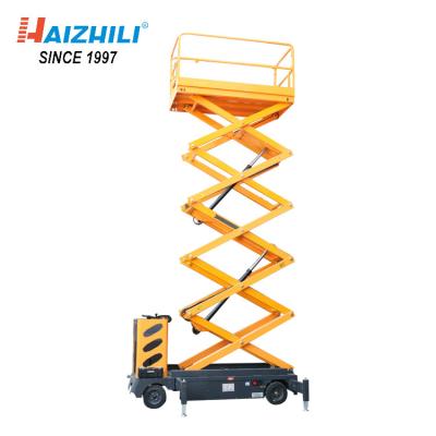 China Easy Operation Safety Convenience HaizhiLi Handling Equipment Manufacturer Selling Electric Lift Small Hydraulic Scissor Lift Platform for sale