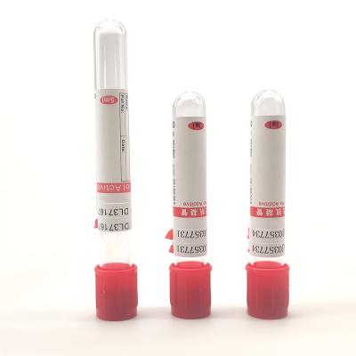 China Custom Rubber Vacutainer Blood Collection Tubes Red Color Blood Serum Single Blood Collection Tube for sale